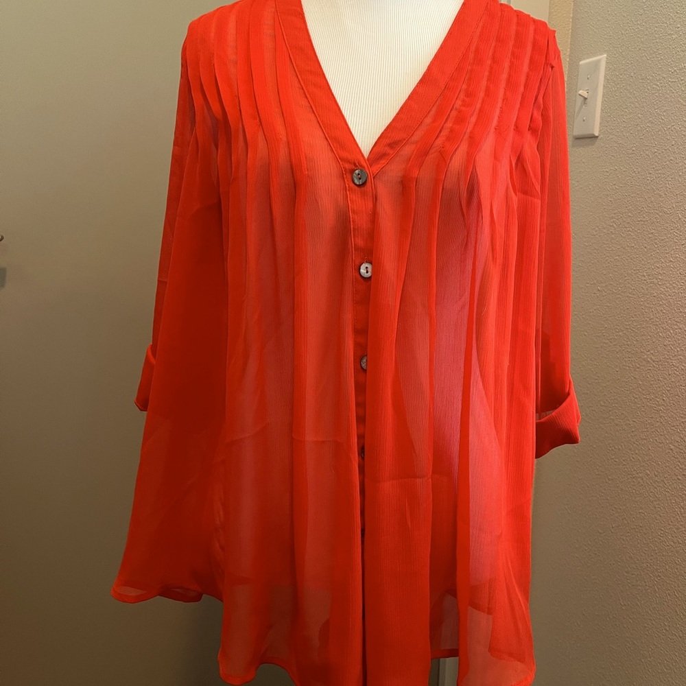 Beautiful Red silk shirt